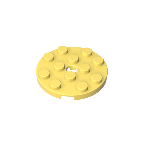 Gobricks,Plate Round 4 x 4 with Pin Hole,60474