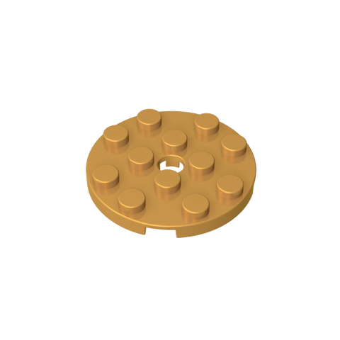 Gobricks,Plate Round 4 x 4 with Pin Hole,60474