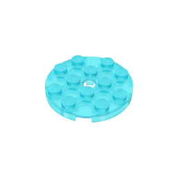 Gobricks,Plate Round 4 x 4 with Pin Hole,60474