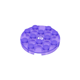 Gobricks,Plate Round 4 x 4 with Pin Hole,60474