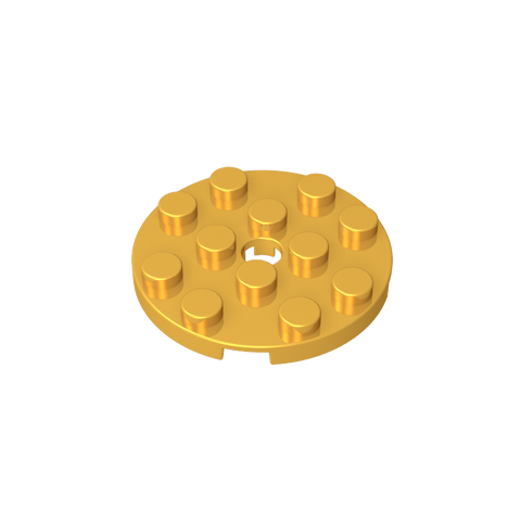 Gobricks,Plate Round 4 x 4 with Pin Hole,60474