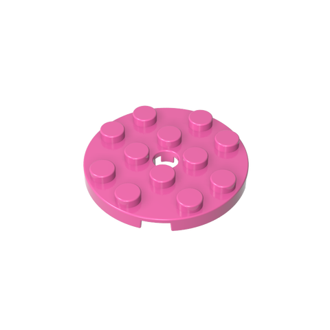 Gobricks,Plate Round 4 x 4 with Pin Hole,60474