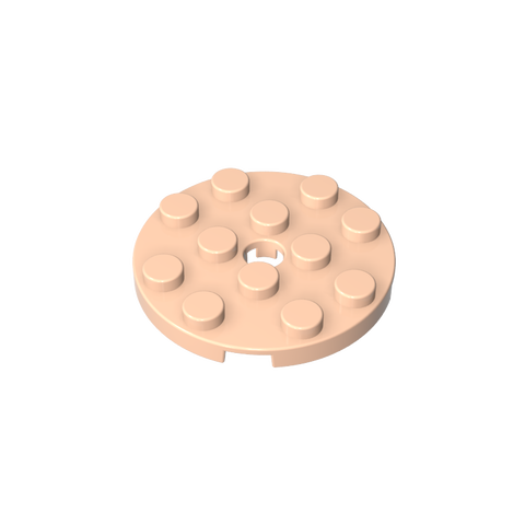 Gobricks,Plate Round 4 x 4 with Pin Hole,60474