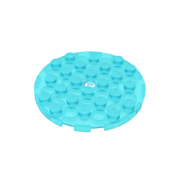 Gobricks,Plate Round 6 x 6 with Hole,11213