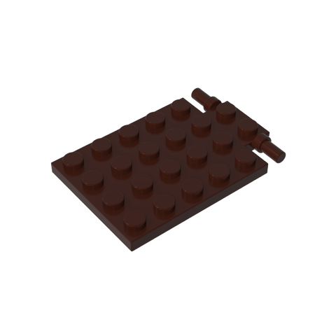 Gobricks,Plate Special 4 x 6 with Trap Door Hinge [Long Pins],92099