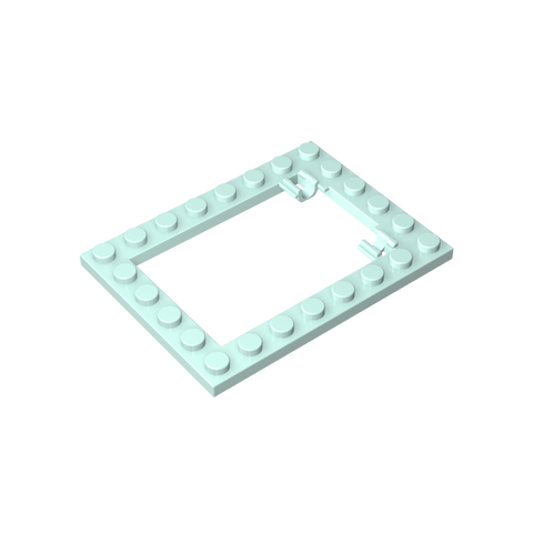 Gobricks,Plate Special 6 x 8 Trap Door Frame Horizontal [Long Pin Holders],92107