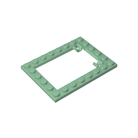 Gobricks,Plate Special 6 x 8 Trap Door Frame Horizontal [Long Pin Holders],92107