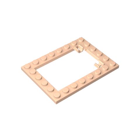 Gobricks,Plate Special 6 x 8 Trap Door Frame Horizontal [Long Pin Holders],92107