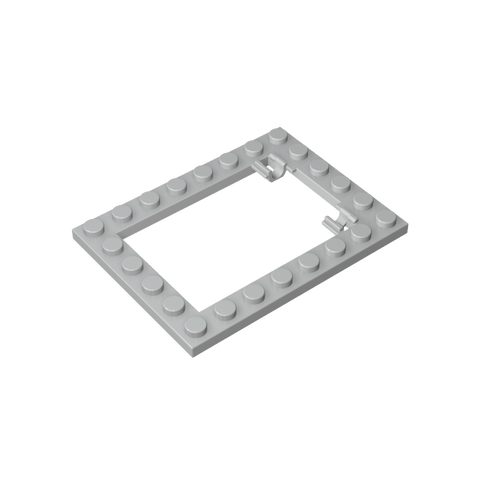 Gobricks,Plate Special 6 x 8 Trap Door Frame Horizontal [Long Pin Holders],92107