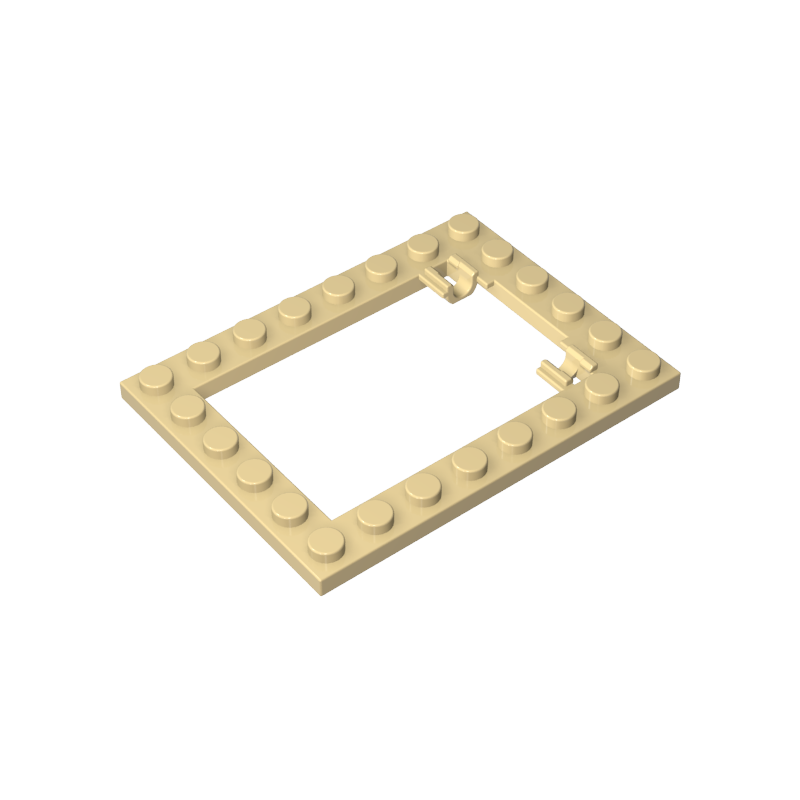 Gobricks,Plate Special 6 x 8 Trap Door Frame Horizontal [Long Pin Holders],92107