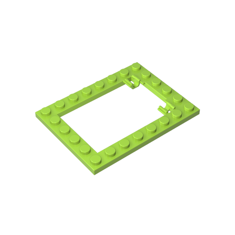 Gobricks,Plate Special 6 x 8 Trap Door Frame Horizontal [Long Pin Holders],92107