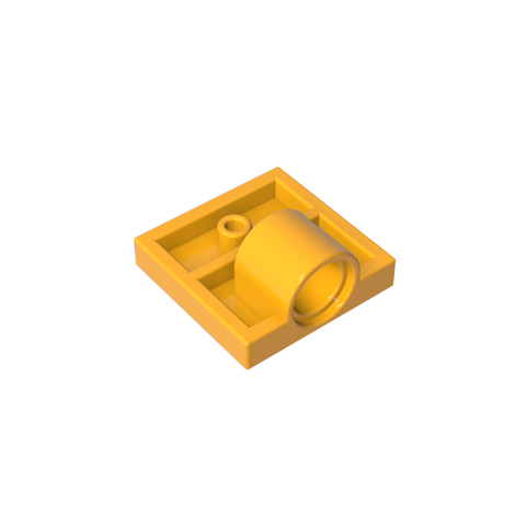 Gobricks,Plate Special 2 x 2 with 1 Pin Hole [Complete Underside Rib],10247,2444