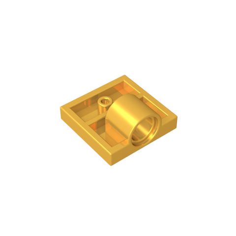 Gobricks,Plate Special 2 x 2 with 1 Pin Hole [Complete Underside Rib],10247,2444
