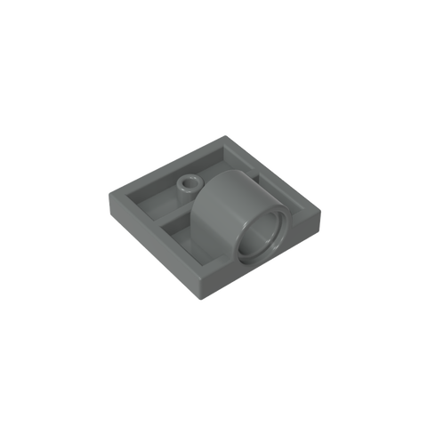 Gobricks,Plate Special 2 x 2 with 1 Pin Hole [Complete Underside Rib],10247,2444