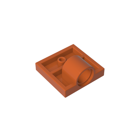 Gobricks,Plate Special 2 x 2 with 1 Pin Hole [Complete Underside Rib],10247,2444