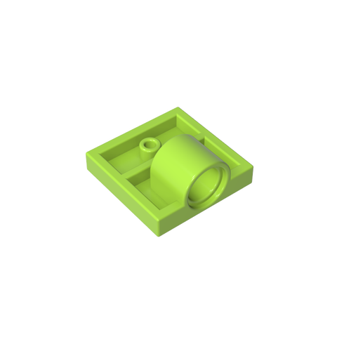 Gobricks,Plate Special 2 x 2 with 1 Pin Hole [Complete Underside Rib],10247,2444