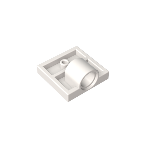 Gobricks,Plate Special 2 x 2 with 1 Pin Hole [Complete Underside Rib],10247,2444