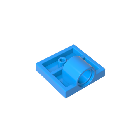 Gobricks,Plate Special 2 x 2 with 1 Pin Hole [Complete Underside Rib],10247,2444