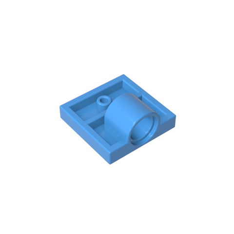 Gobricks,Plate Special 2 x 2 with 1 Pin Hole [Complete Underside Rib],10247,2444