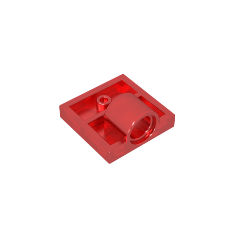Gobricks,Plate Special 2 x 2 with 1 Pin Hole [Complete Underside Rib],10247,2444