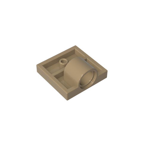 Gobricks,Plate Special 2 x 2 with 1 Pin Hole [Complete Underside Rib],10247,2444