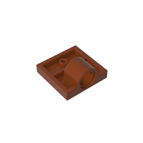 Gobricks,Plate Special 2 x 2 with 1 Pin Hole [Complete Underside Rib],10247,2444
