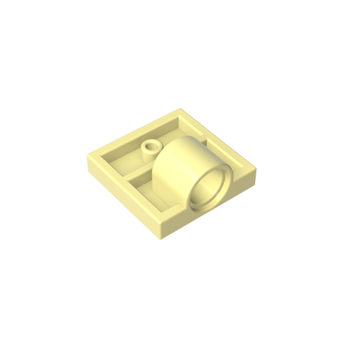 Gobricks,Plate Special 2 x 2 with 1 Pin Hole [Complete Underside Rib],10247,2444
