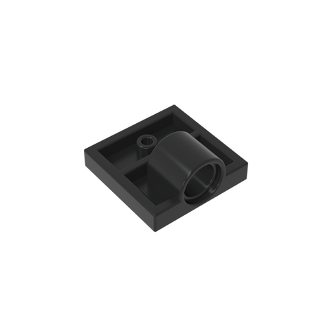 Gobricks,Plate Special 2 x 2 with 1 Pin Hole [Complete Underside Rib],10247,2444