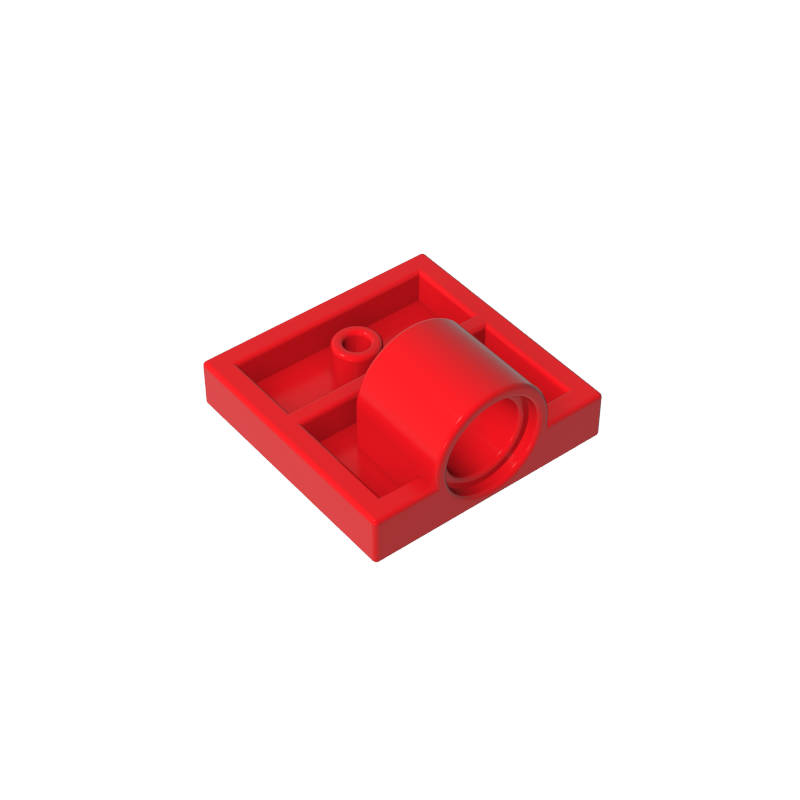 Gobricks,Plate Special 2 x 2 with 1 Pin Hole [Complete Underside Rib],10247,2444