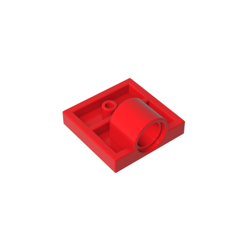 Gobricks,Plate Special 2 x 2 with 1 Pin Hole [Complete Underside Rib],10247,2444
