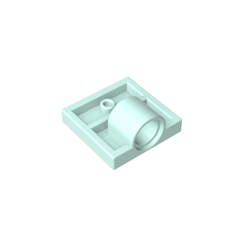 Gobricks,Plate Special 2 x 2 with 1 Pin Hole [Complete Underside Rib],10247,2444