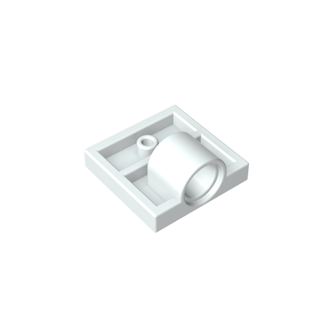 Gobricks,Plate Special 2 x 2 with 1 Pin Hole [Complete Underside Rib],10247,2444