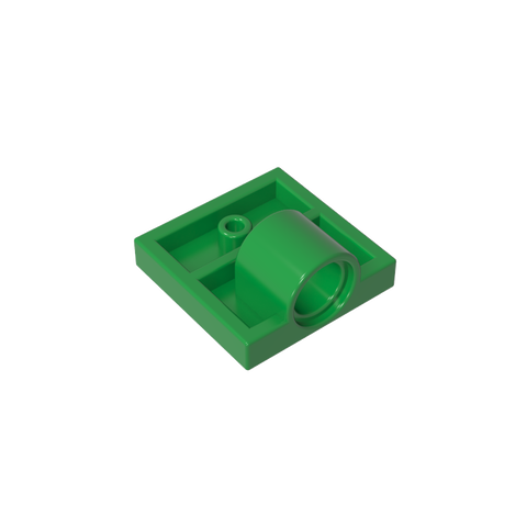 Gobricks,Plate Special 2 x 2 with 1 Pin Hole [Complete Underside Rib],10247,2444
