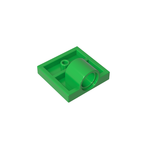 Gobricks,Plate Special 2 x 2 with 1 Pin Hole [Complete Underside Rib],10247,2444