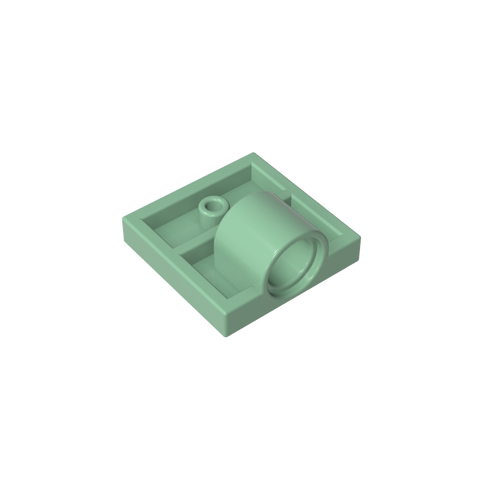Gobricks,Plate Special 2 x 2 with 1 Pin Hole [Complete Underside Rib],10247,2444