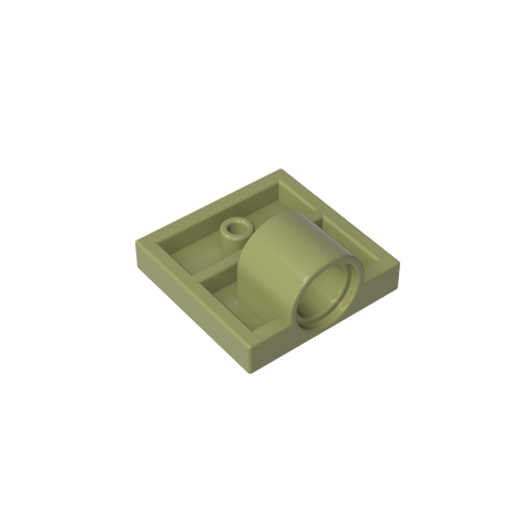 Gobricks,Plate Special 2 x 2 with 1 Pin Hole [Complete Underside Rib],10247,2444