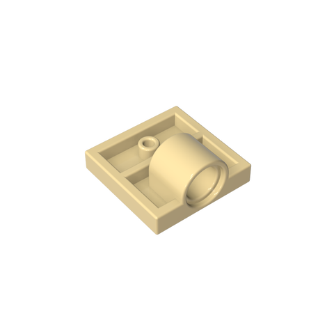 Gobricks,Plate Special 2 x 2 with 1 Pin Hole [Complete Underside Rib],10247,2444