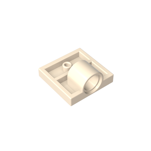 Gobricks,Plate Special 2 x 2 with 1 Pin Hole [Complete Underside Rib],10247,2444