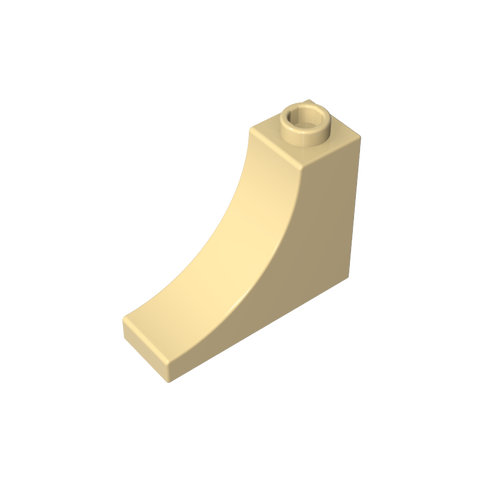 Gobricks,Brick Arch 1 x 3 x 2 Inverted [Inside Bow],18653,gds857
