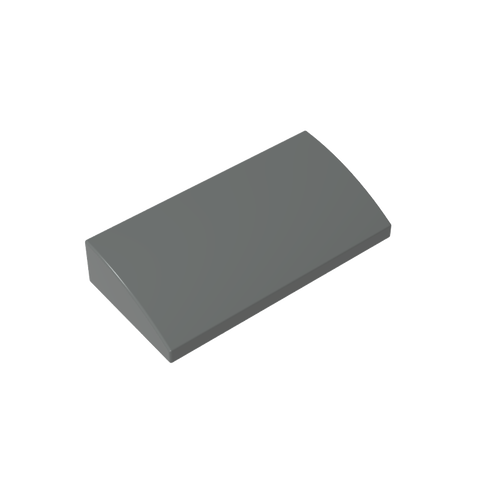 Gobricks,Slope Brick Curved 2 x 4 x 2/3 No Studs, with Bottom Tubes,88930,61068