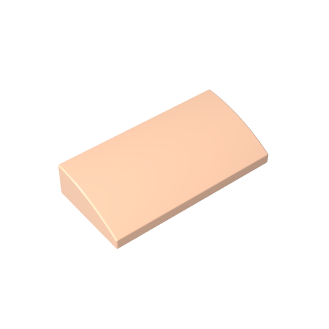 Gobricks,Slope Brick Curved 2 x 4 x 2/3 No Studs, with Bottom Tubes,88930,61068