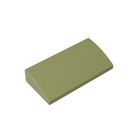 Gobricks,Slope Brick Curved 2 x 4 x 2/3 No Studs, with Bottom Tubes,88930,61068