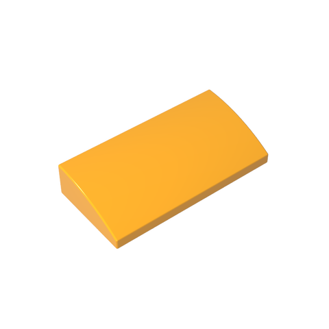 Gobricks,Slope Brick Curved 2 x 4 x 2/3 No Studs, with Bottom Tubes,88930,61068