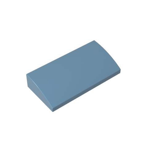 Gobricks,Slope Brick Curved 2 x 4 x 2/3 No Studs, with Bottom Tubes,88930,61068
