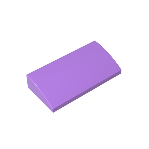 Gobricks,Slope Brick Curved 2 x 4 x 2/3 No Studs, with Bottom Tubes,88930,61068