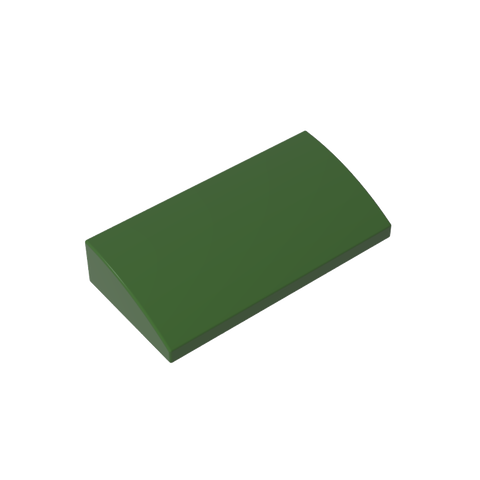 Gobricks,Slope Brick Curved 2 x 4 x 2/3 No Studs, with Bottom Tubes,88930,61068