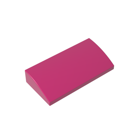 Gobricks,Slope Brick Curved 2 x 4 x 2/3 No Studs, with Bottom Tubes,88930,61068