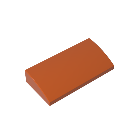 Gobricks,Slope Brick Curved 2 x 4 x 2/3 No Studs, with Bottom Tubes,88930,61068