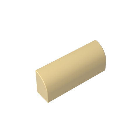 Gobricks,Brick Curved 1 x 4 x 1 1/3 No Studs, Curved Top,6191,10314