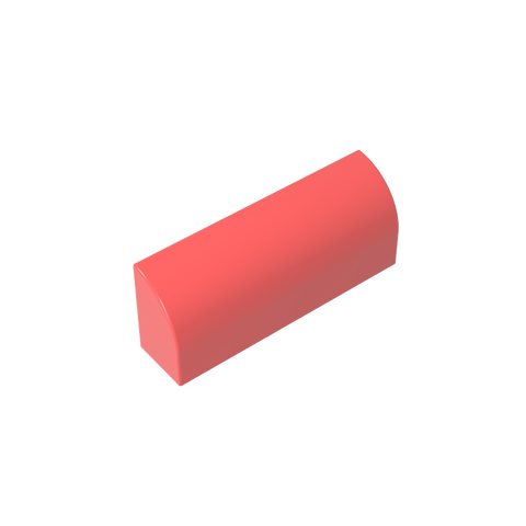 Gobricks,Brick Curved 1 x 4 x 1 1/3 No Studs, Curved Top,6191,10314
